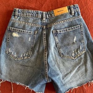 ASOS high waisted denim cutoff jean shorts